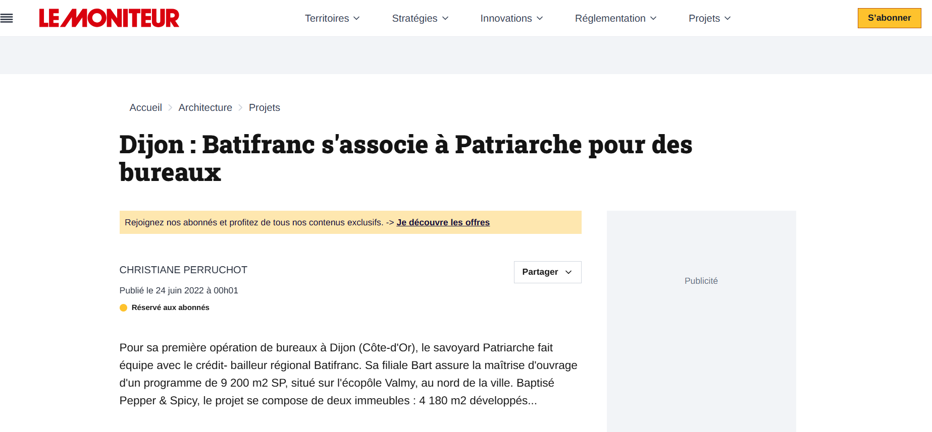 Extrait de l'article